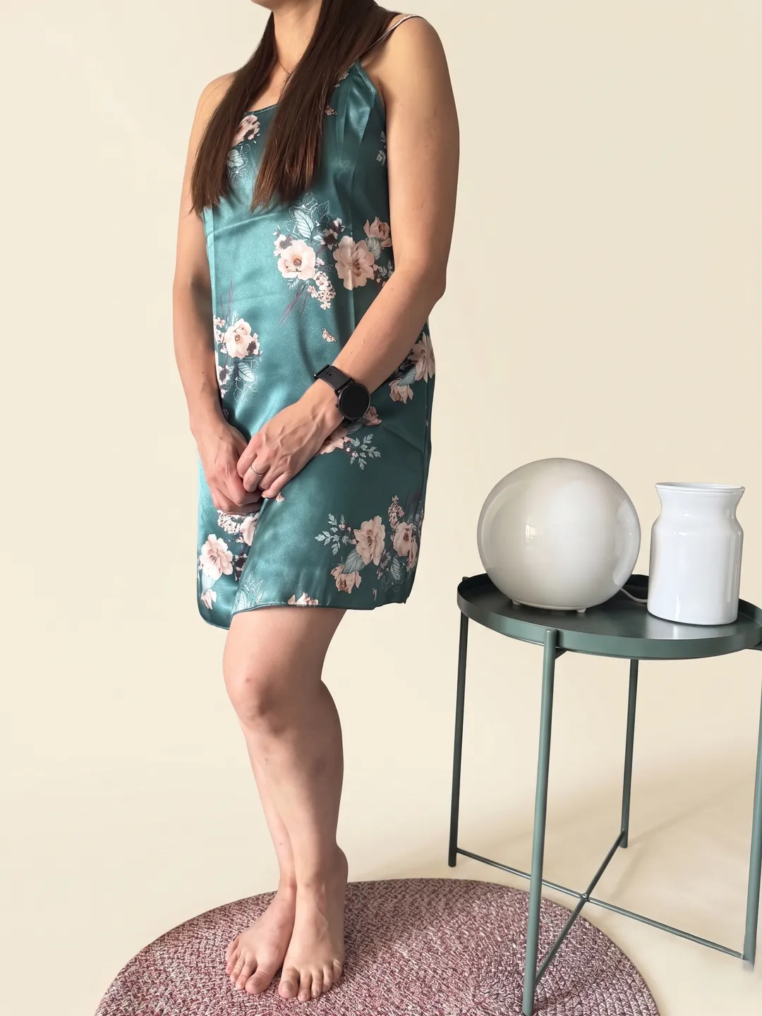 Bata Verde Rosas