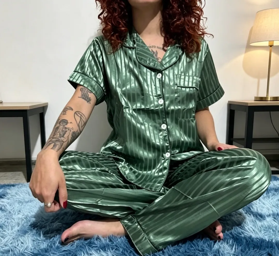 Pijama Manga Corta Verde
